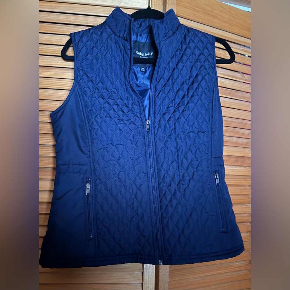 Relativity Navy Quilted Outerwear